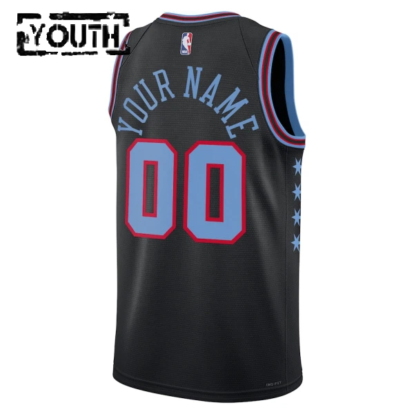 Maglia Chicago Bulls Personalizzata City Edition 2025-26 Swingman Nero - Bambino