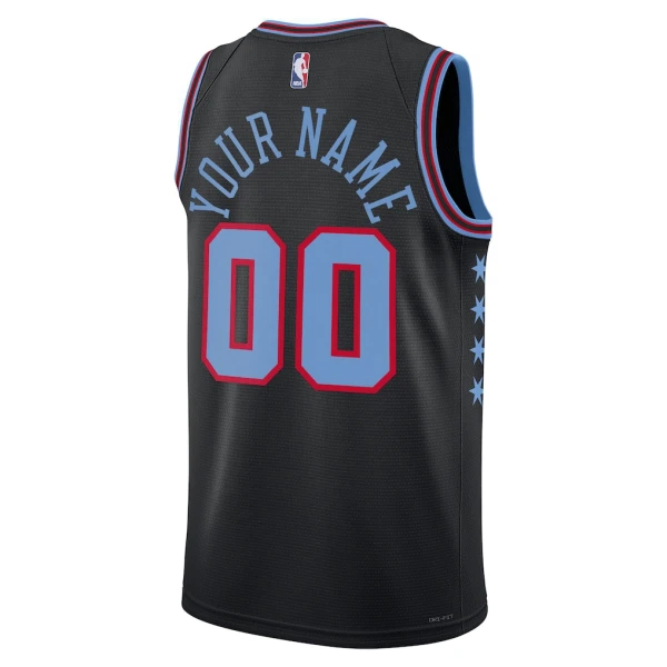 Maglia Chicago Bulls Personalizzata City Edition 2025-26 Swingman Nero - Uomo