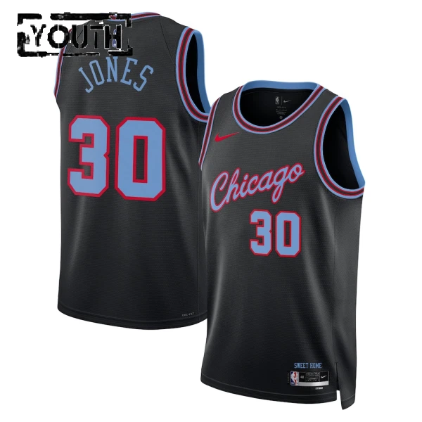 Maglia Chicago Bulls Tre Jones City Edition 2025-26 Swingman Nero - Bambino