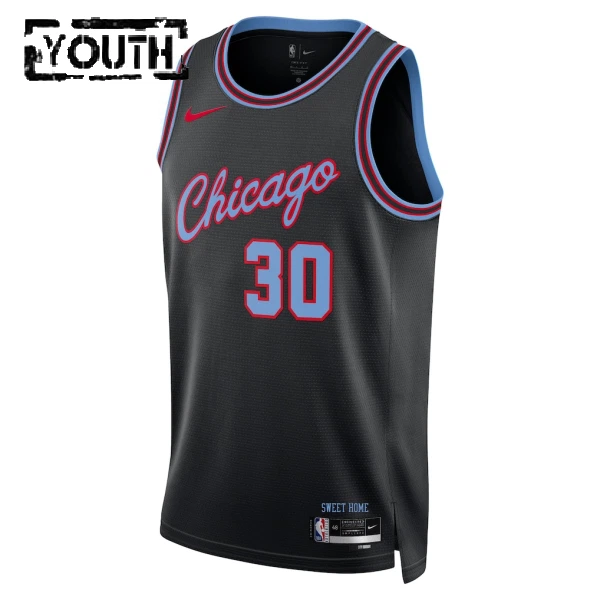 Maglia Chicago Bulls Tre Jones City Edition 2025-26 Swingman Nero - Bambino