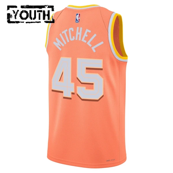 Maglia Cleveland Cavaliers Donovan Mitchell City Edition 2025-26 Swingman Arancione - Bambino