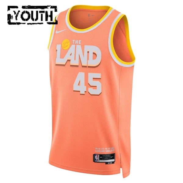 Maglia Cleveland Cavaliers Donovan Mitchell City Edition 2025-26 Swingman Arancione - Bambino