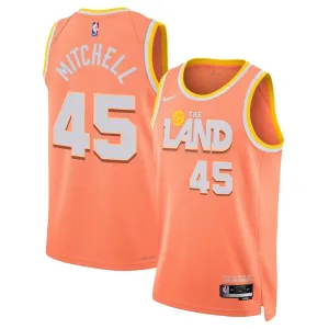 Maglia Cleveland Cavaliers Donovan Mitchell City Edition 2025-26 Swingman Arancione - Uomo Maglia Cleveland Cavaliers Donovan Mitchell City Edition 2025-26 Swingman Arancione - Uomo