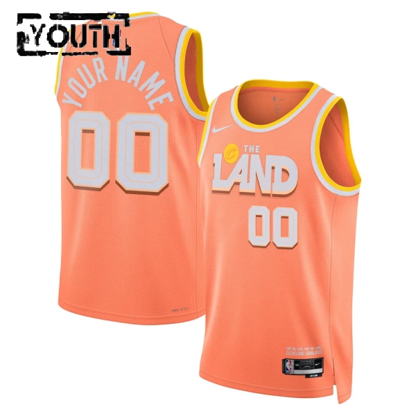 Maglia Cleveland Cavaliers Personalizzata City Edition 2025-26 Swingman Arancione - Bambino Maglia Cleveland Cavaliers Personalizzata City Edition 2025-26 Swingman Arancione - Bambino