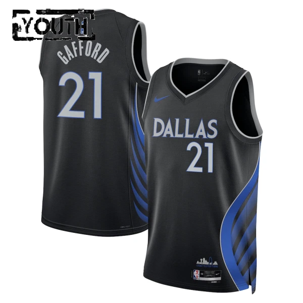 Maglia Dallas Mavericks Daniel Gafford City Edition 2025-26 Swingman Nero - Bambino