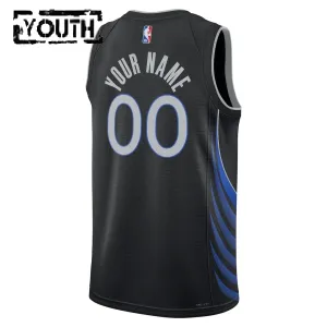 Maglia Dallas Mavericks Personalizzata City Edition 2025-26 Swingman Nero - Bambino