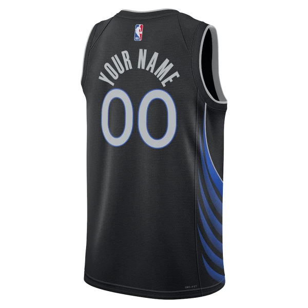 Maglia Dallas Mavericks Personalizzata City Edition 2025-26 Swingman Nero - Uomo