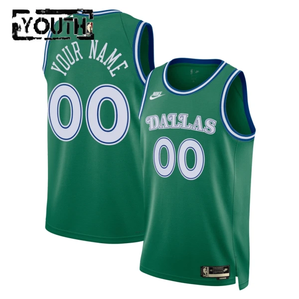 Maglia Dallas Mavericks Personalizzata Classic Edition 2025-26 Swingman Verde - Bambino