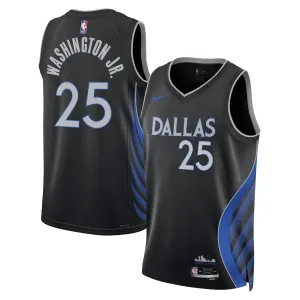 Maglia Dallas Mavericks Washington JR City Edition 2025-26 Swingman Nero - Uomo