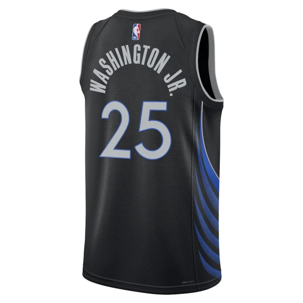 Maglia Dallas Mavericks Washington JR City Edition 2025-26 Swingman Nero - Uomo