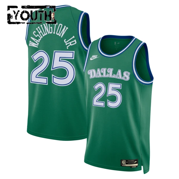 Maglia Dallas Mavericks Washington JR Classic Edition 2025-26 Swingman Verde - Bambino