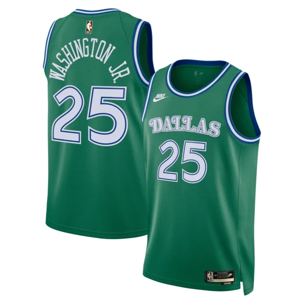 Maglia Dallas Mavericks Washington JR Classic Edition 2025-26 Swingman Verde - Uomo