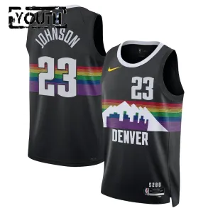 Maglia Denver Nuggets Cameron Johnson City Edition 2025-26 Swingman Nero - Bambino