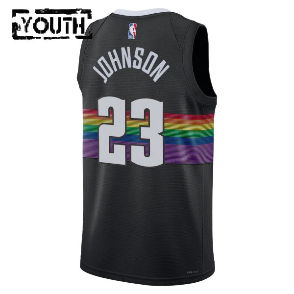 Maglia Denver Nuggets Cameron Johnson City Edition 2025-26 Swingman Nero - Bambino