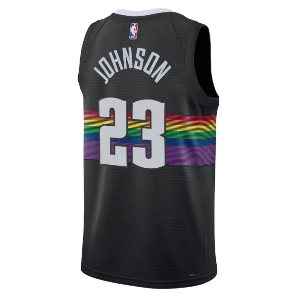 Maglia Denver Nuggets Cameron Johnson City Edition 2025-26 Swingman Nero - Uomo