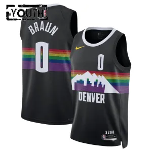 Maglia Denver Nuggets Christian Braun City Edition 2025-26 Swingman Nero - Bambino