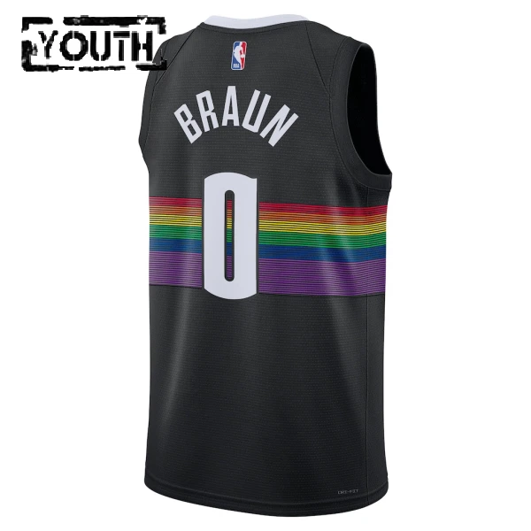 Maglia Denver Nuggets Christian Braun City Edition 2025-26 Swingman Nero - Bambino
