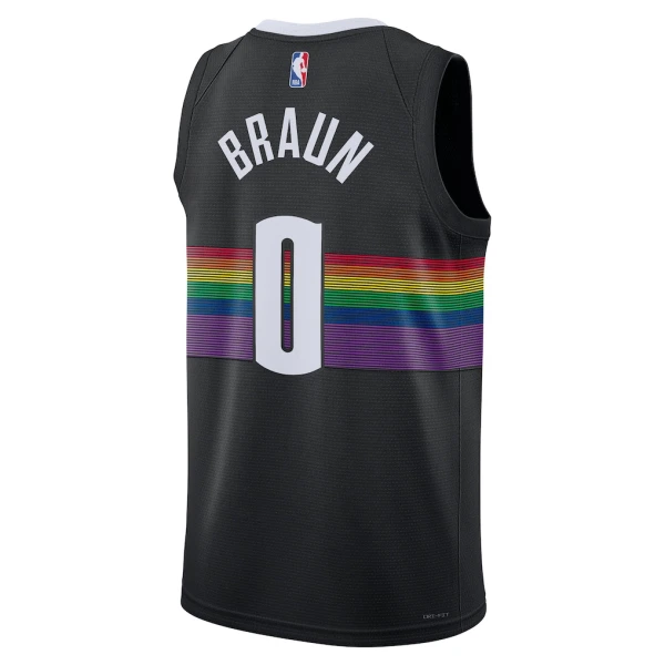 Maglia Denver Nuggets Christian Braun City Edition 2025-26 Swingman Nero - Uomo