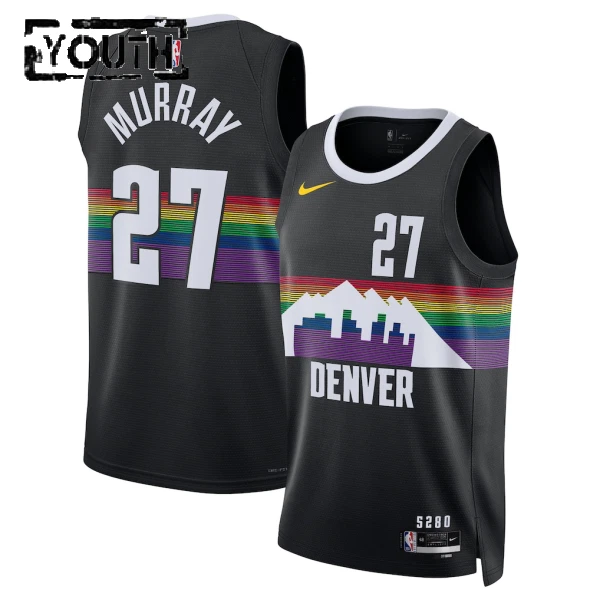 Maglia Denver Nuggets Jamal Murray City Edition 2025-26 Swingman Nero - Bambino