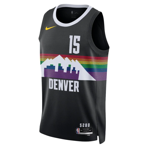 Maglia Denver Nuggets Nikola Jokic City Edition 2025-26 Swingman Nero - Uomo