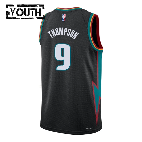 Maglia Detroit Pistons Ausar Thompson City Edition 2025-26 Swingman Nero - Bambino