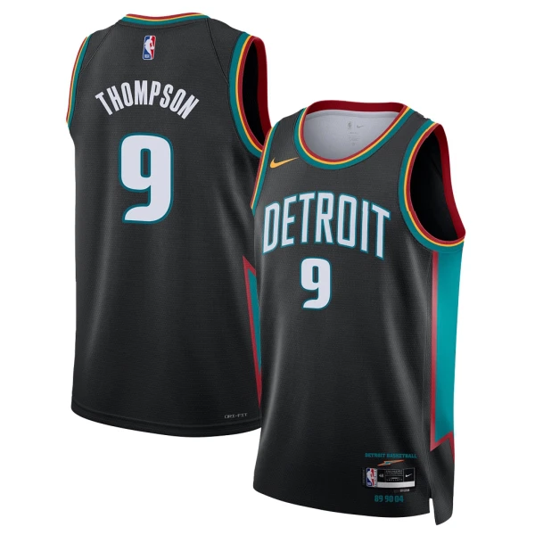 Maglia Detroit Pistons Ausar Thompson City Edition 2025-26 Swingman Nero - Uomo