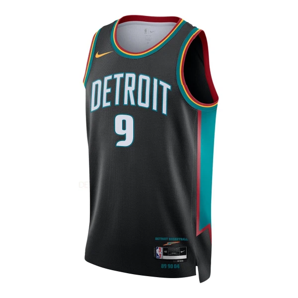 Maglia Detroit Pistons Ausar Thompson City Edition 2025-26 Swingman Nero - Uomo