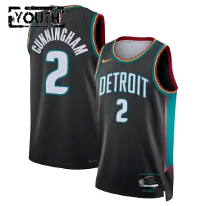 Maglia Detroit Pistons Cade Cunningham City Edition 2025-26 Swingman Nero - Bambino