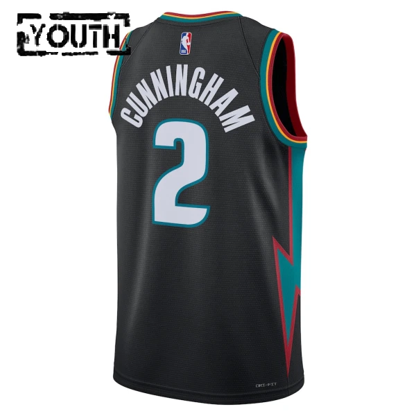 Maglia Detroit Pistons Cade Cunningham City Edition 2025-26 Swingman Nero - Bambino