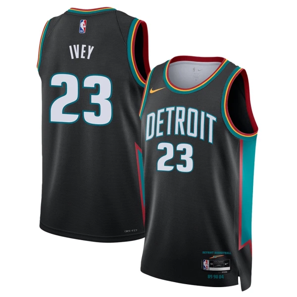 Maglia Detroit Pistons Jaden Ivey City Edition 2025-26 Swingman Nero - Uomo