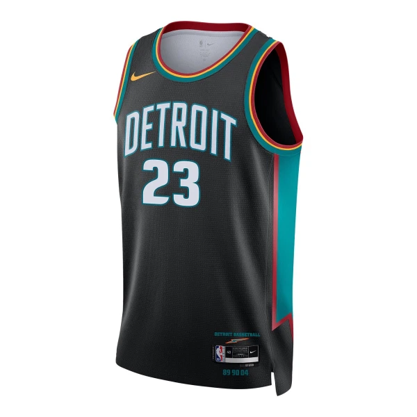 Maglia Detroit Pistons Jaden Ivey City Edition 2025-26 Swingman Nero - Uomo