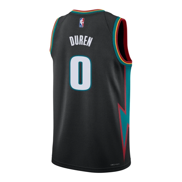 Maglia Detroit Pistons Jalen Duren City Edition 2025-26 Swingman Nero - Uomo