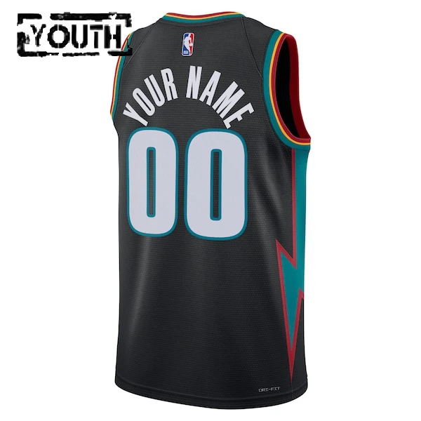Maglia Detroit Pistons Personalizzata City Edition 2025-26 Swingman Nero - Bambino