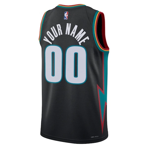 Maglia Detroit Pistons Personalizzata City Edition 2025-26 Swingman Nero - Uomo