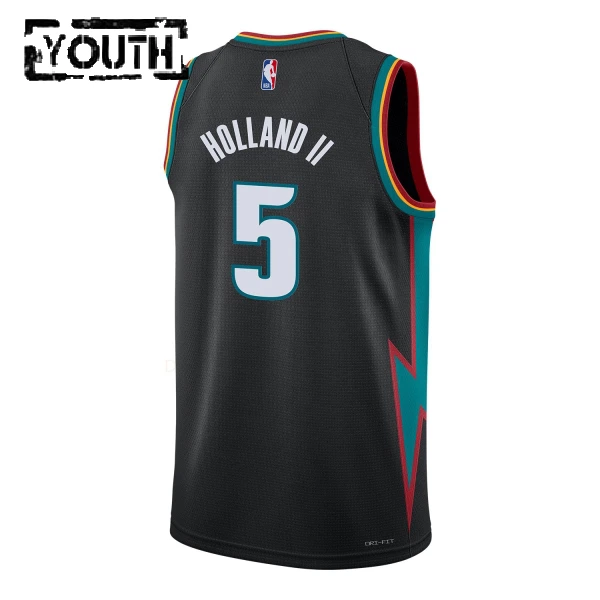 Maglia Detroit Pistons Ron Holland II City Edition 2025-26 Swingman Nero - Bambino