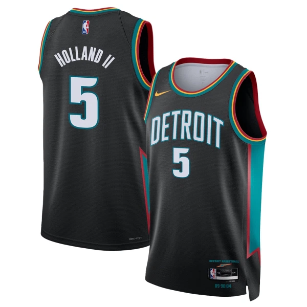 Maglia Detroit Pistons Ron Holland II City Edition 2025-26 Swingman Nero - Uomo