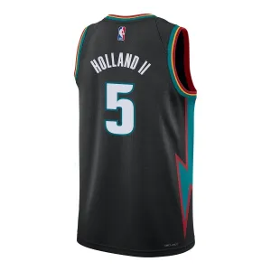 Maglia Detroit Pistons Ron Holland II City Edition 2025-26 Swingman Nero - Uomo