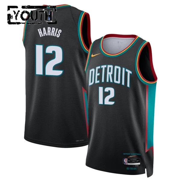 Maglia Detroit Pistons Tobias Harris City Edition 2025-26 Swingman Nero - Bambino