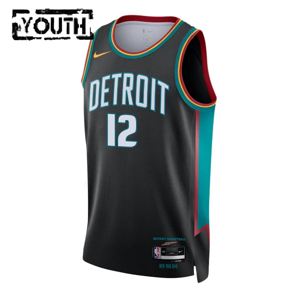 Maglia Detroit Pistons Tobias Harris City Edition 2025-26 Swingman Nero - Bambino