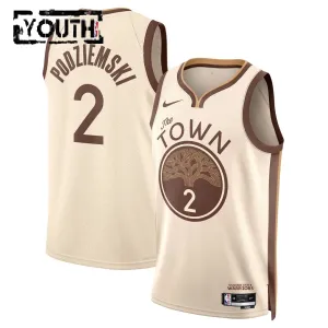 Maglia Golden State Warriors Brandin Podziemski City Edition 2025-26 Swingman Bianco - Bambino Maglia Golden State Warriors Brandin Podziemski City Edition 2025-26 Swingman Bianco - Bambino