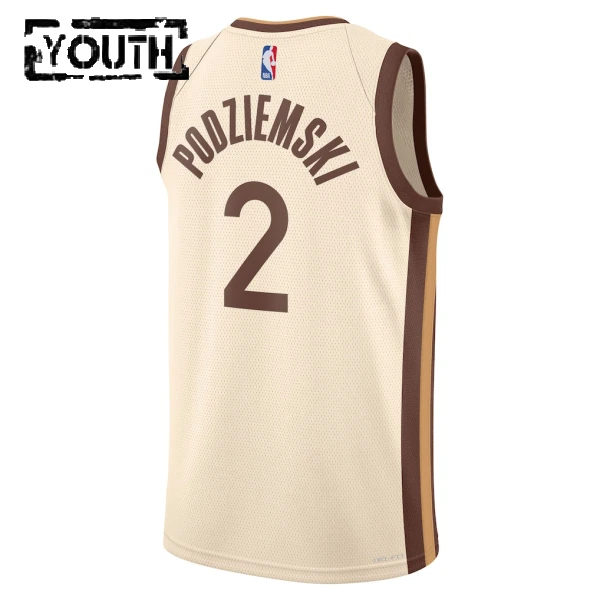 Maglia Golden State Warriors Brandin Podziemski City Edition 2025-26 Swingman Bianco - Bambino