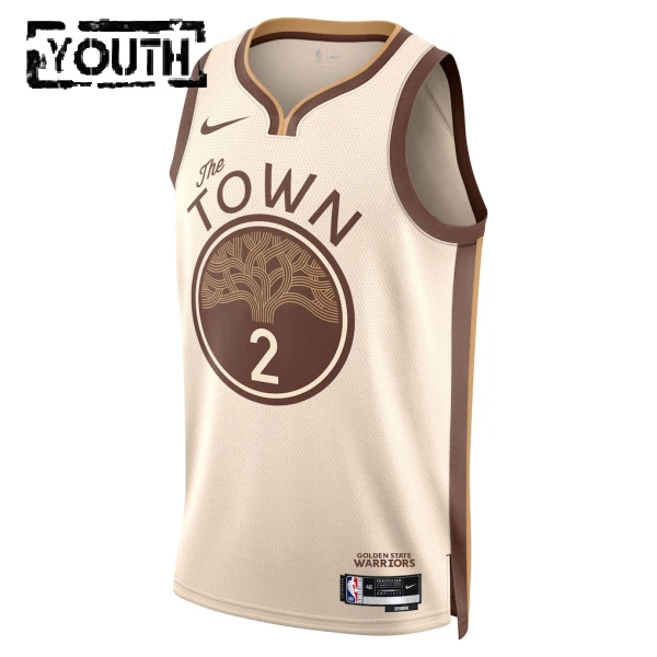 Maglia Golden State Warriors Brandin Podziemski City Edition 2025-26 Swingman Bianco - Bambino