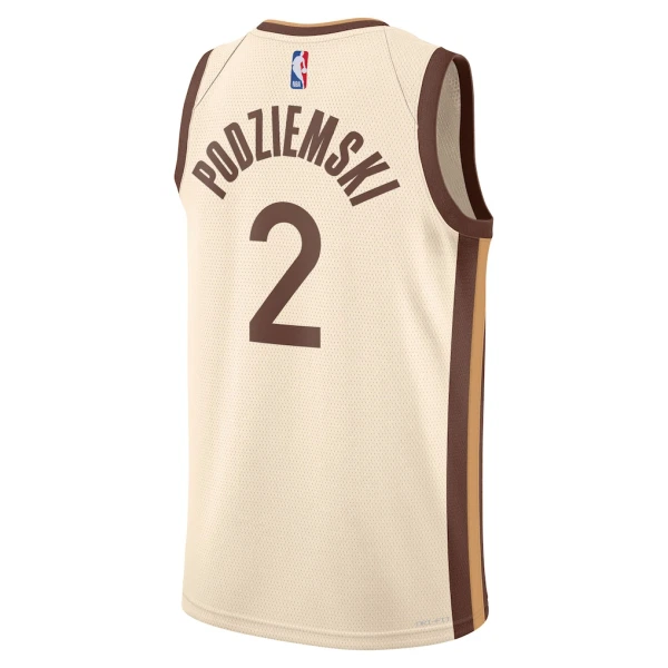 Maglia Golden State Warriors Brandin Podziemski City Edition 2025-26 Swingman Bianco - Uomo