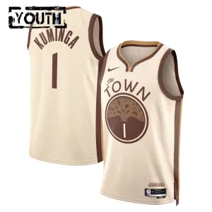 Maglia Golden State Warriors Jonathan Kuminga City Edition 2025-26 Swingman Bianco - Bambino
