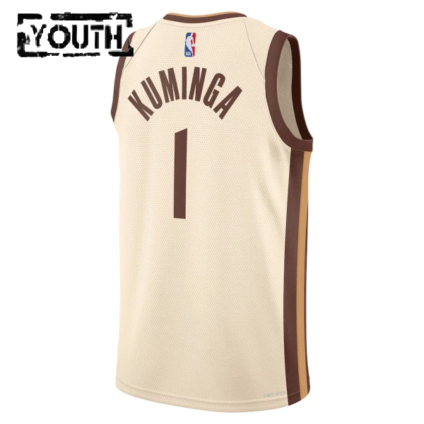 Maglia Golden State Warriors Jonathan Kuminga City Edition 2025-26 Swingman Bianco - Bambino
