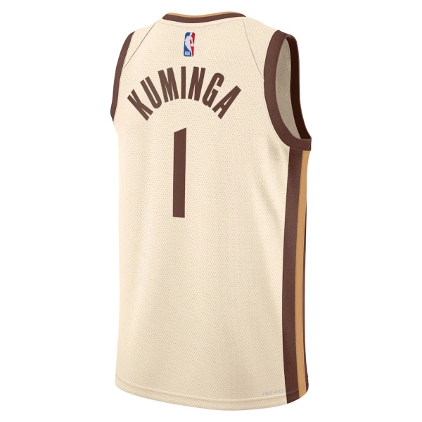 Maglia Golden State Warriors Jonathan Kuminga City Edition 2025-26 Swingman Bianco - Uomo