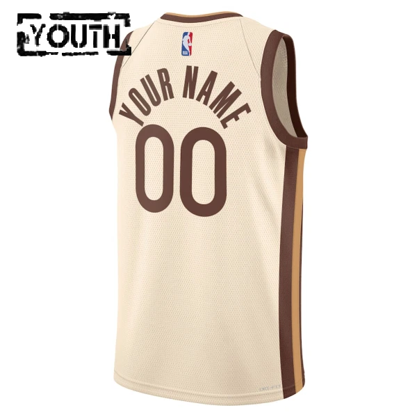 Maglia Golden State Warriors Personalizzata City Edition 2025-26 Swingman Bianco - Bambino