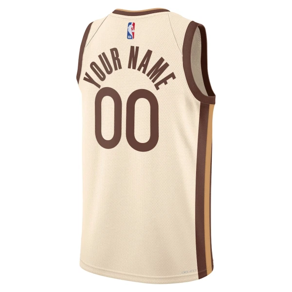 Maglia Golden State Warriors Personalizzata City Edition 2025-26 Swingman Bianco - Uomo