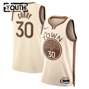 Maglia Golden State Warriors Stephen Curry City Edition 2025-26 Swingman Bianco - Bambino