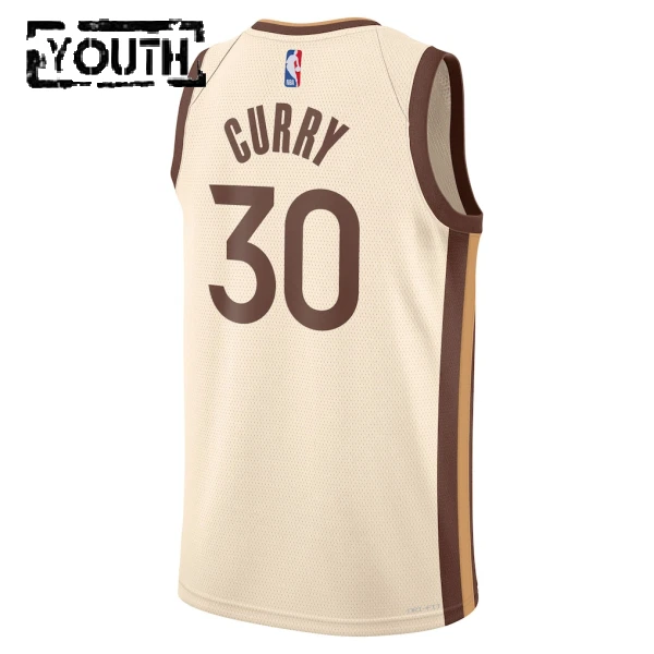 Maglia Golden State Warriors Stephen Curry City Edition 2025-26 Swingman Bianco - Bambino